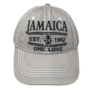 Jamaica Est. 1962 One Love Baseball Cap Gray One Size Adjustable Surf Classic